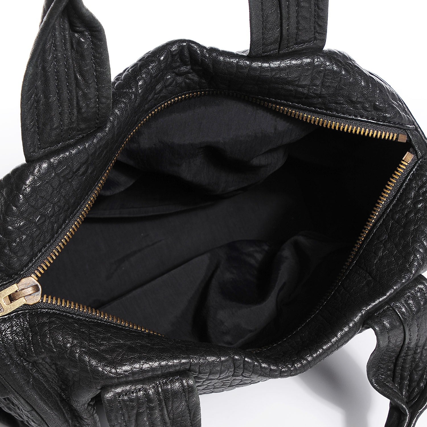 Alexander Wang Pebbled Lambskin Rocco Black Antique Brass Hardware 5 of 6