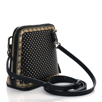 Gucci X SEGA Calfskin GUCCY Stars Mini Dome Shoulder Bag Black Gold 3 of 11