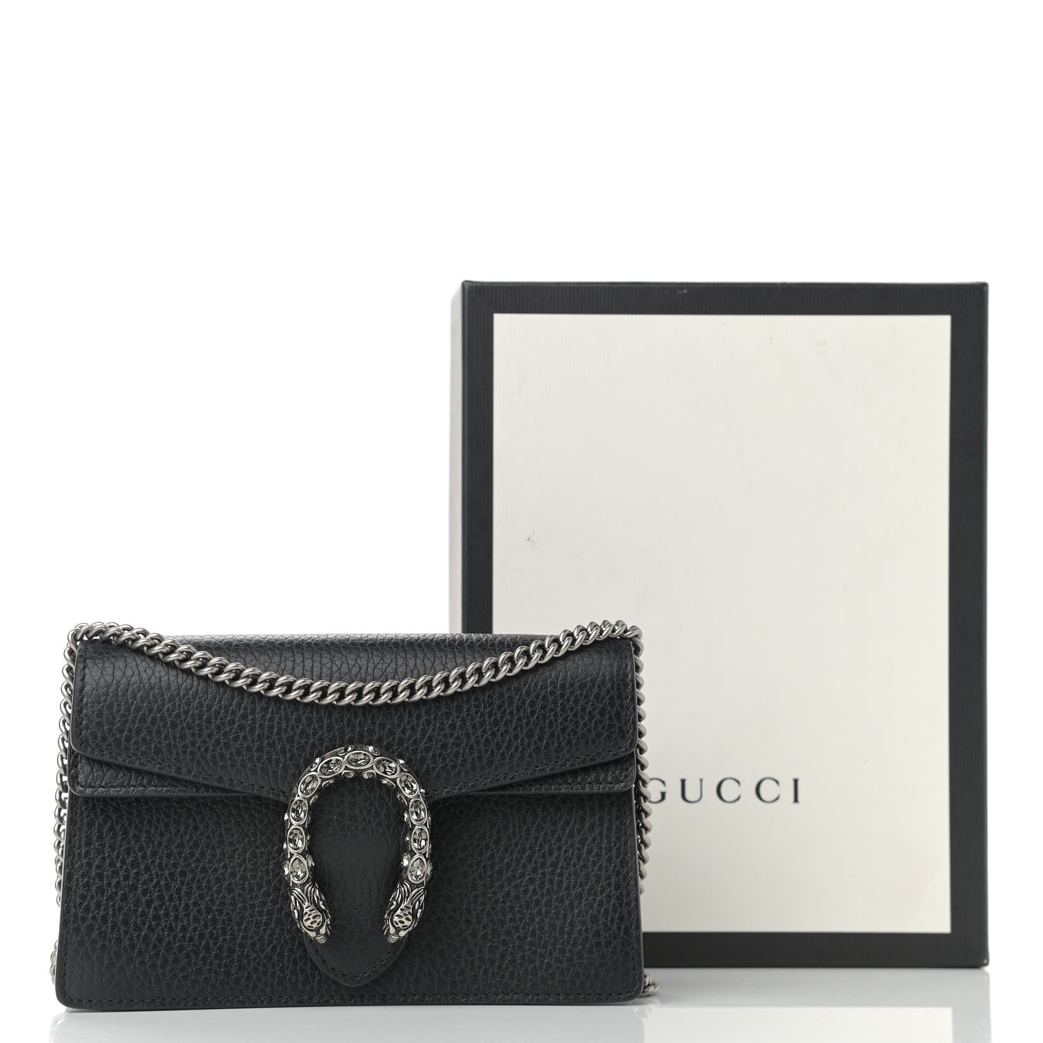 Gucci Calfskin Super Mini Dionysus Shoulder Bag Black 12 of 12