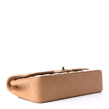 Chanel Caviar Quilted Medium Double Flap Dark Beige 4 of 10