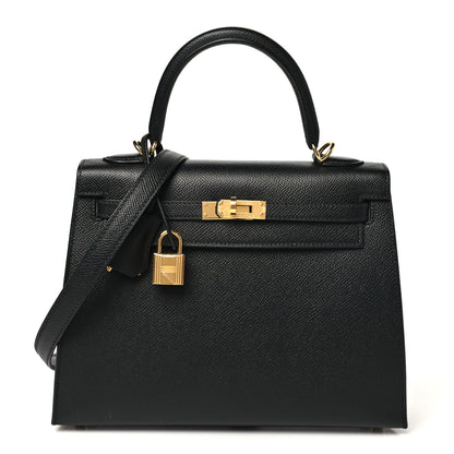 Hermes Epsom Kelly Sellier 25 Black 1 of 11