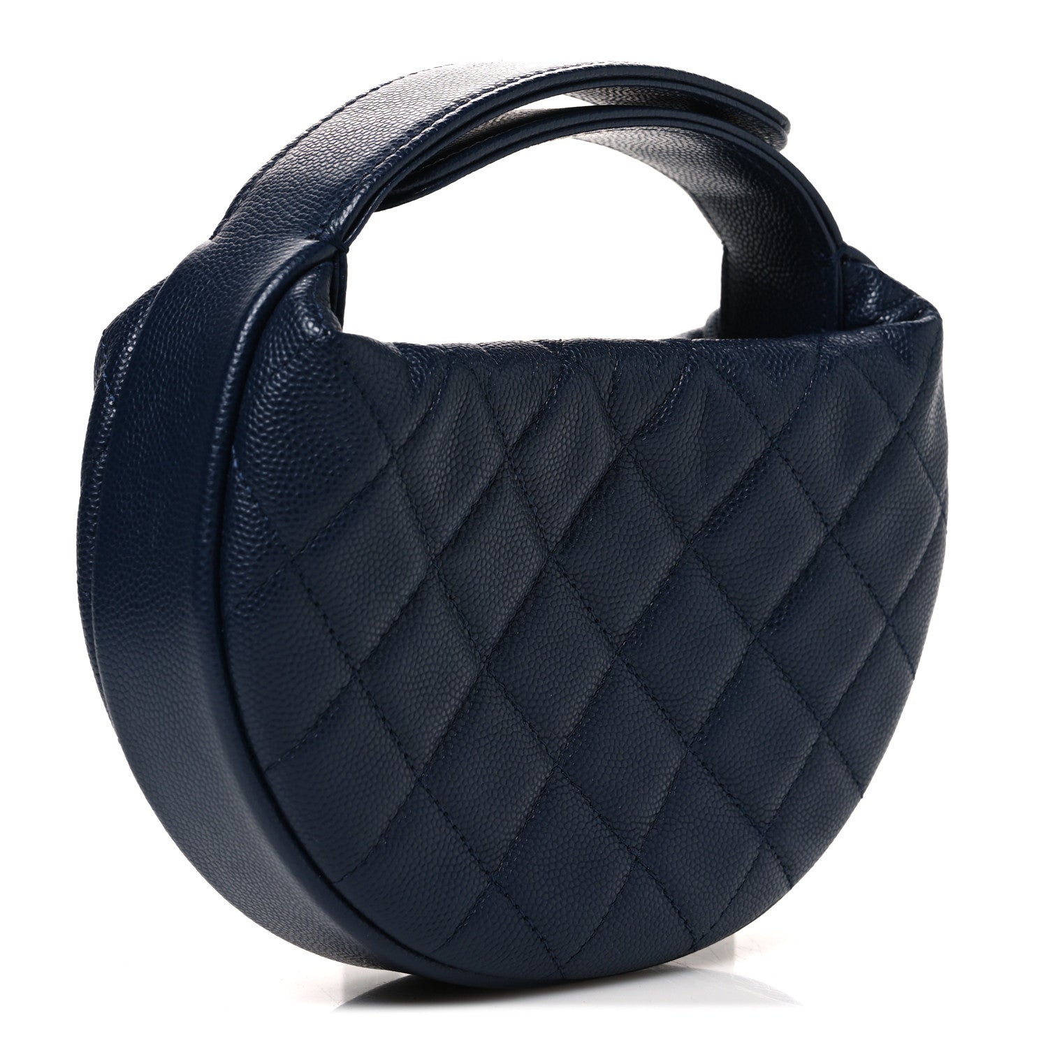 Chanel Caviar Quilted Polly Pocket Pouch Hobo Navy 3 of 11