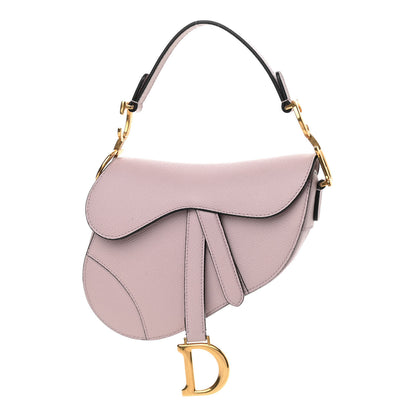 Christian Dior Grained Calfskin Mini Saddle Bag Light Pink 1 of 9