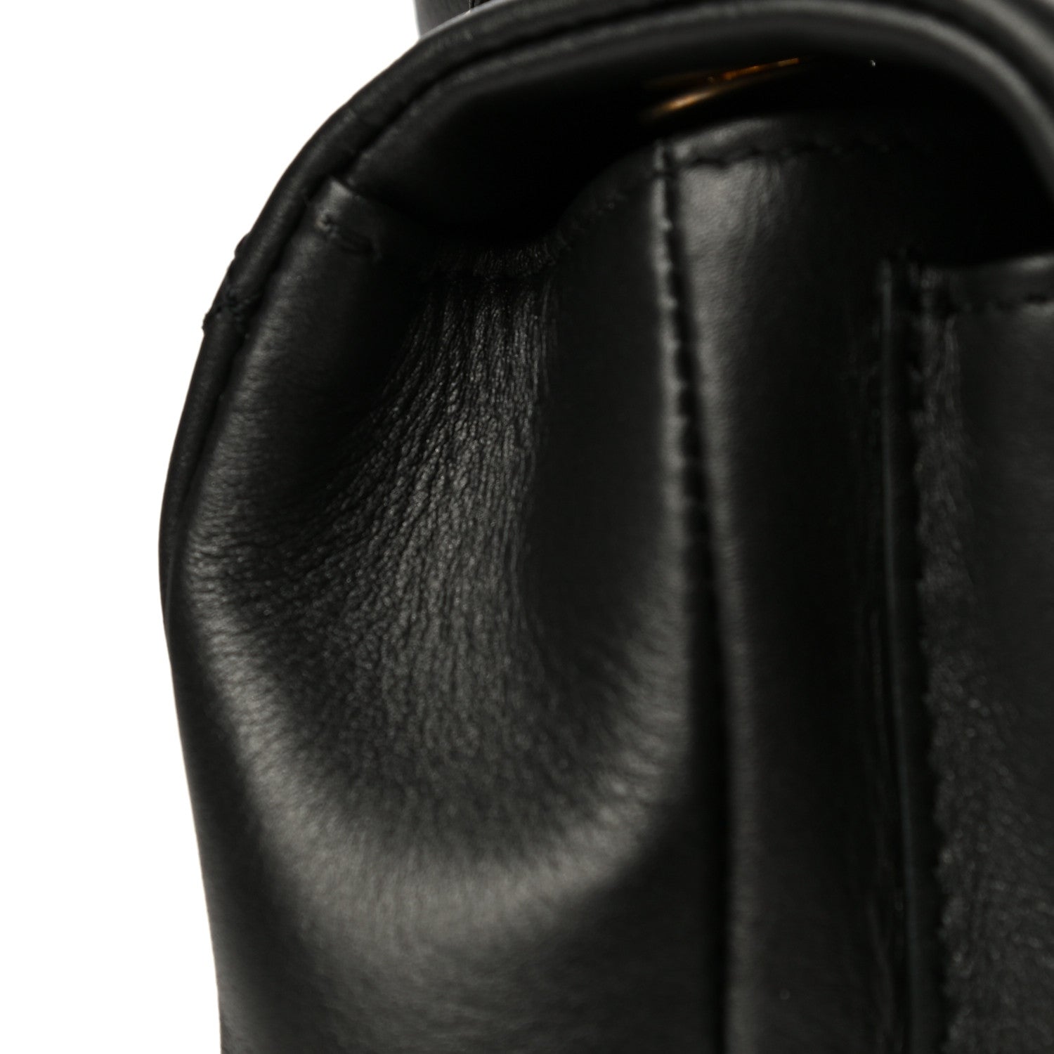 Chanel Calfskin Quilted Top Handle Flap Black 17 of 20