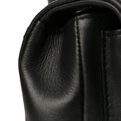 Chanel Calfskin Quilted Top Handle Flap Black 17 of 20