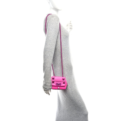 Valentino Garavani Nappa Lacquer Monochrome Mini Roman Stud Shoulder Bag Pink PP 2 of 10