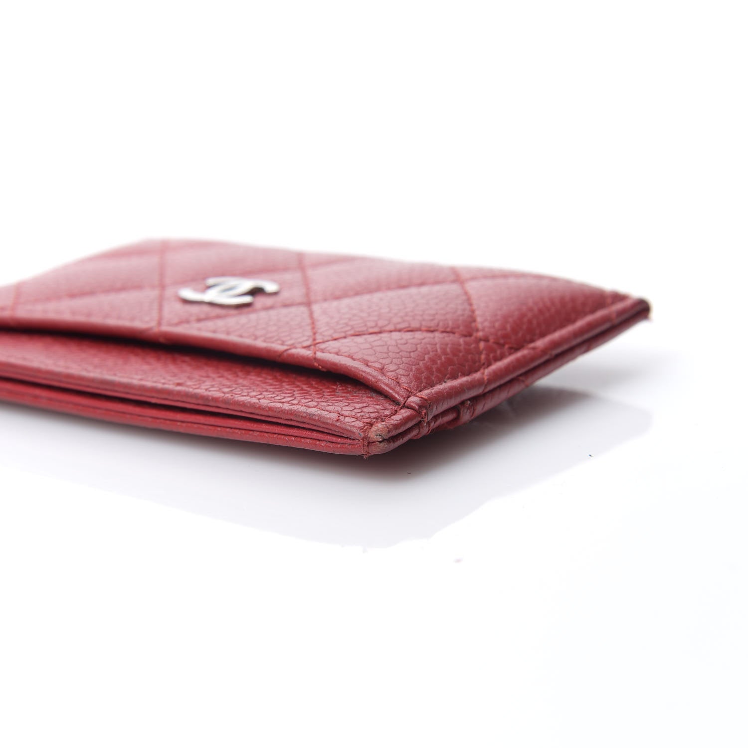 Chanel Caviar Quilted Card Holder Red 13 of 14