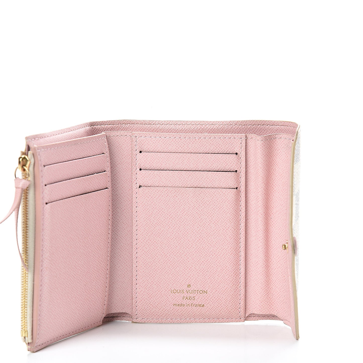 Damier Azur Victorine Wallet Rose Ballerine
