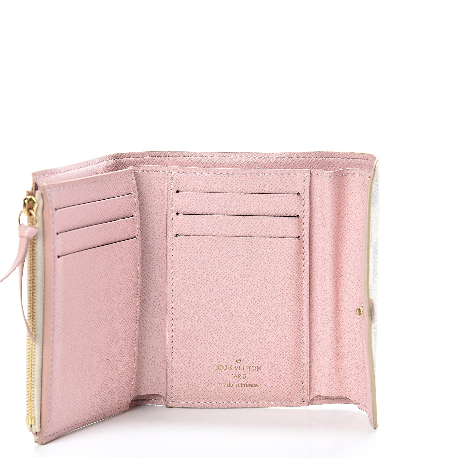 Louis Vuitton Damier Azur Victorine Wallet Rose Ballerine 5 of 15