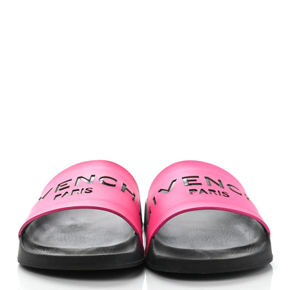 Givenchy Calfskin Logo Womens Pool Slide Sandals 36 Rose Black 2 of 13