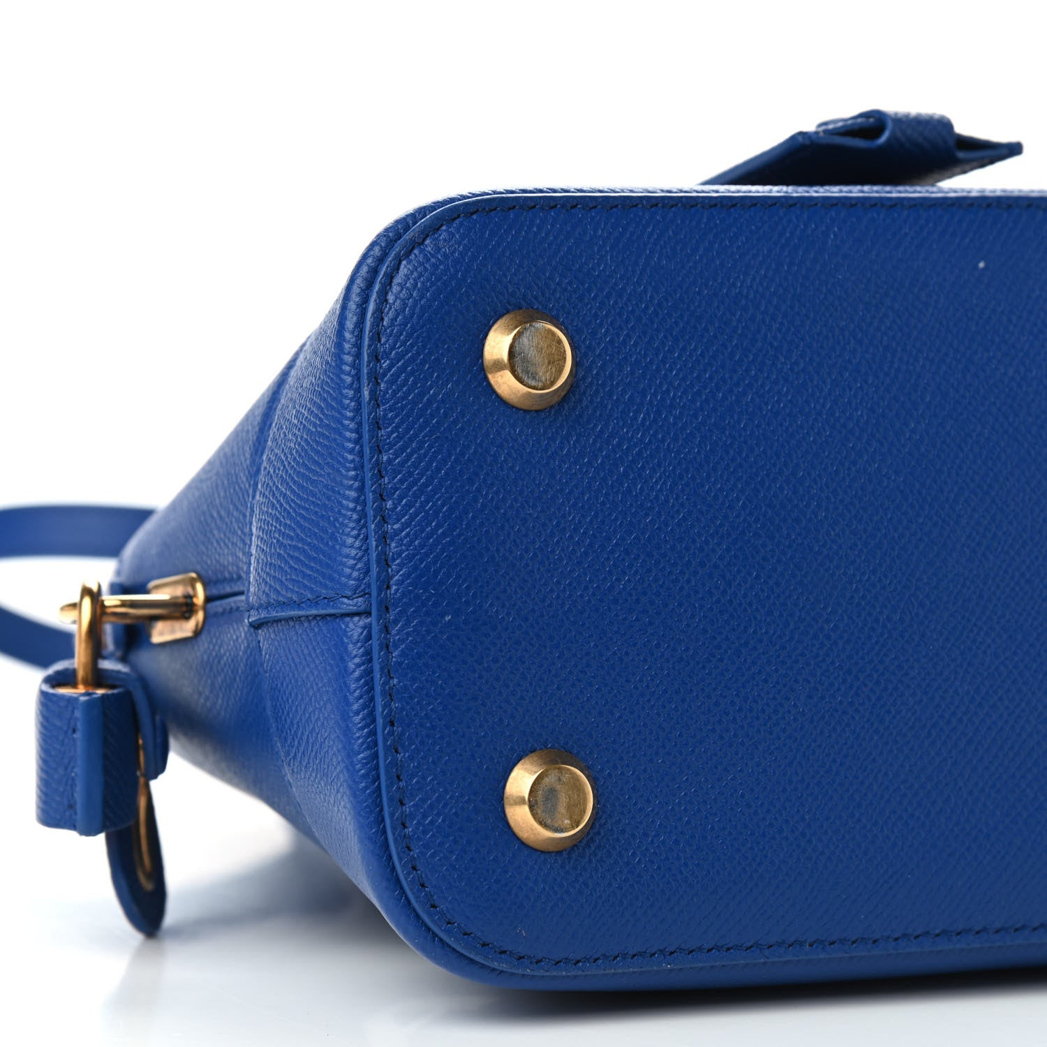 Balenciaga Signature Grained Calfskin Logo S Ville Top Handle Bag Bleu Roi White 8 of 9