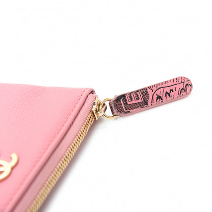 Chanel Goatskin Small CC Clover Cosmetic Case Pink 9 of 10
