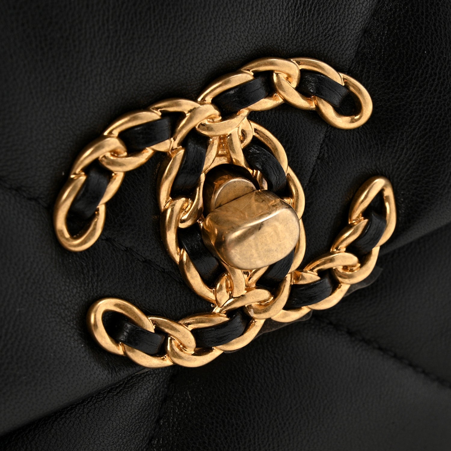 Chanel Lambskin Quilted Large Chanel 19 Flap Black 1850682
