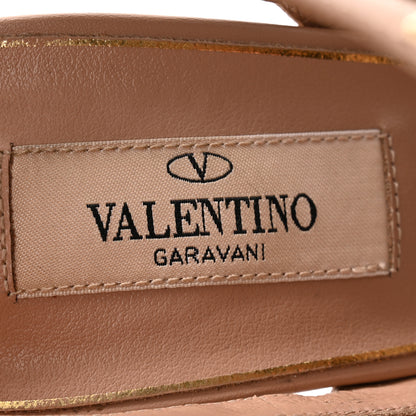 Valentino Garavani Calfskin Nappa Boudoir Rockstud Ankle Strap 100mm Pumps 38 Rose Cannelle 6 of 10