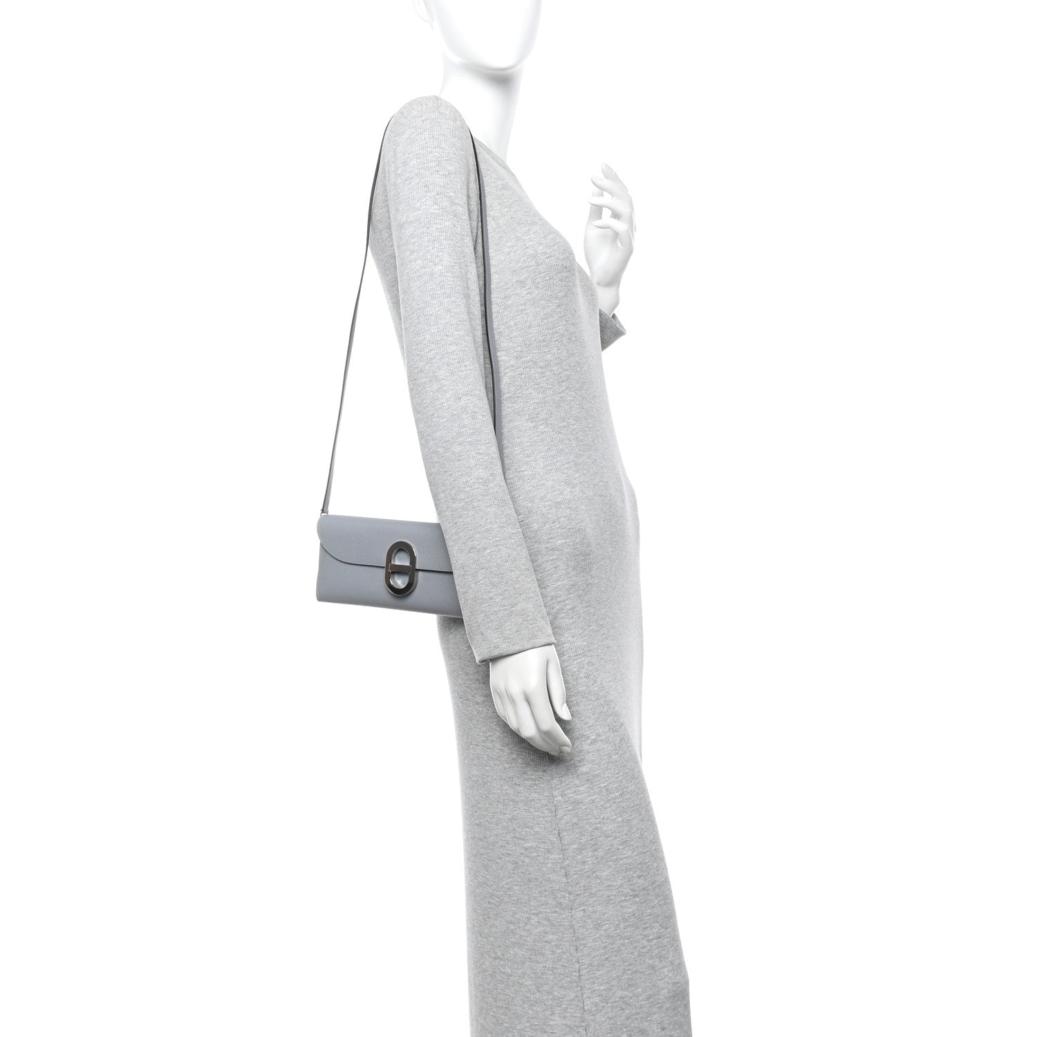 Hermes Epsom Maillon Wallet To Go Gris Pantin 2 of 10