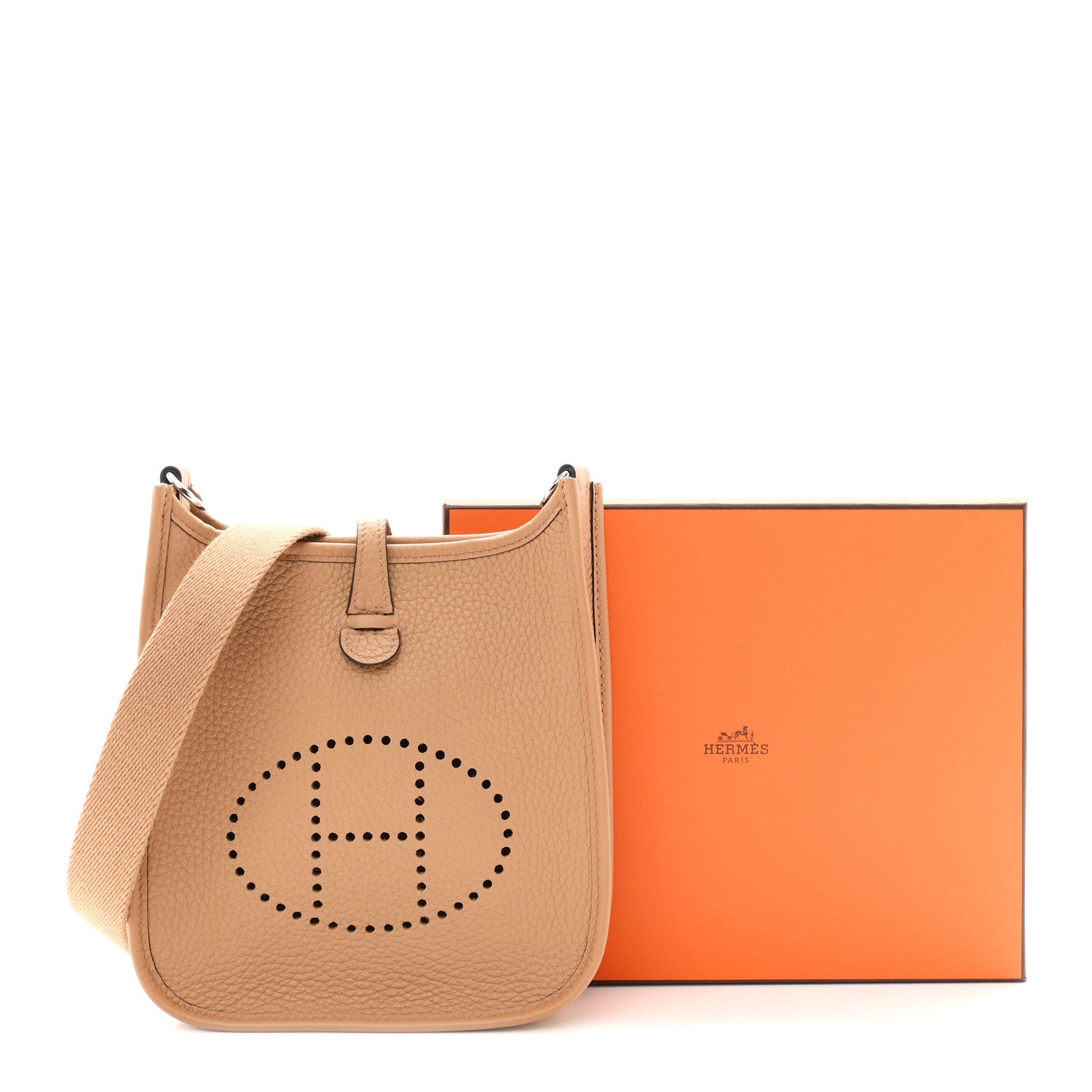 Hermes Taurillon Clemence Amazone Evelyne TPM Chai 11 of 11