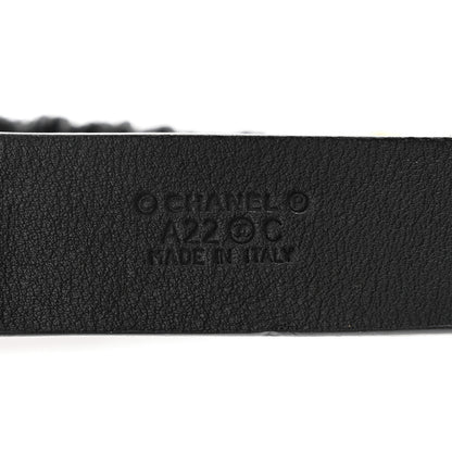 Chanel Lambskin Calfskin CC Chain Belt Suspenders 90 36 Black 5 of 9