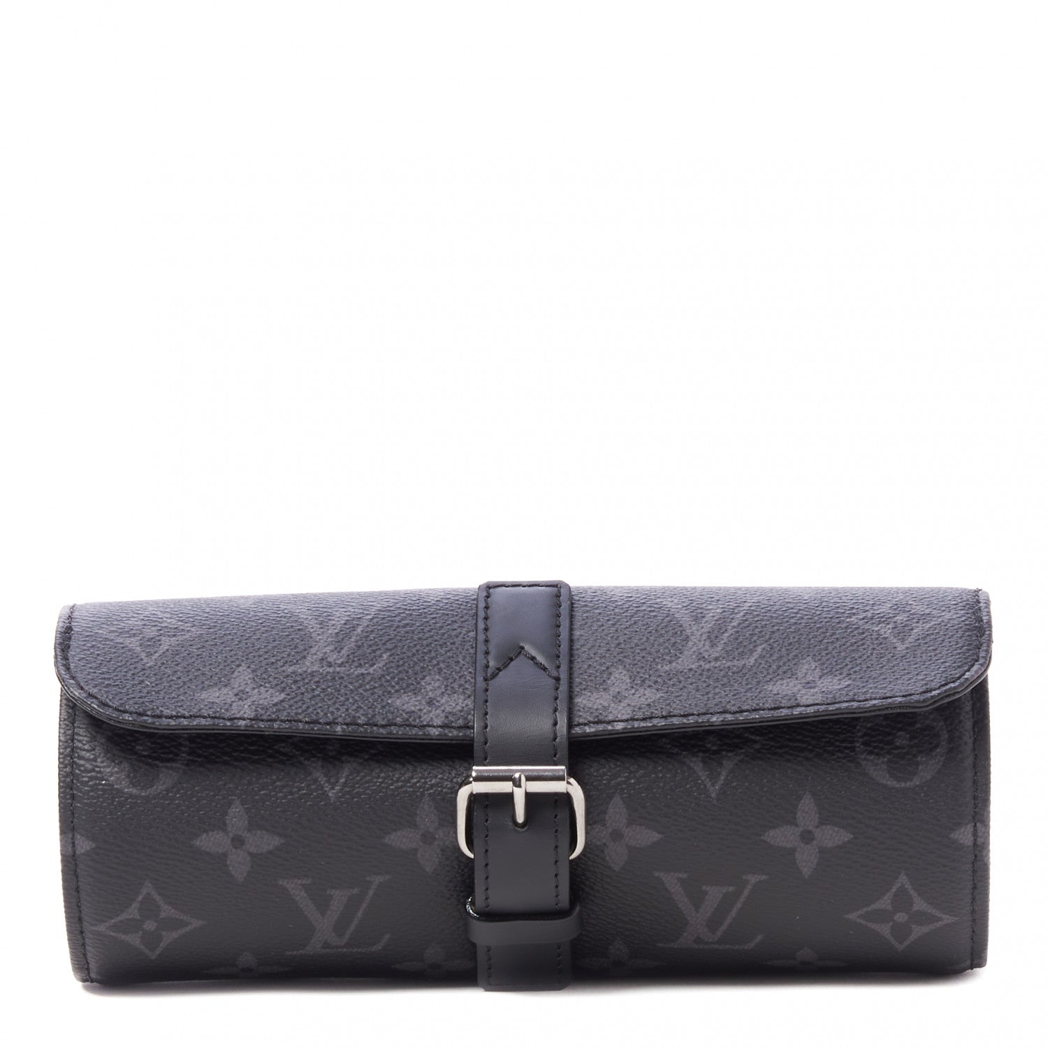 Louis Vuitton Monogram Eclipse 3 Watch Travel Case 1 of 8