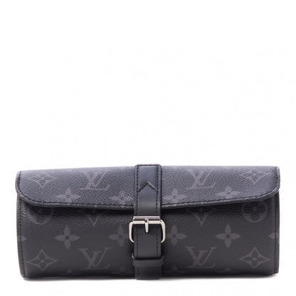 Louis Vuitton Monogram Eclipse 3 Watch Travel Case 1 of 8