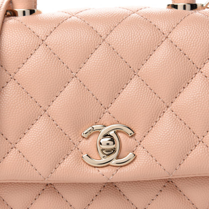 Chanel Caviar Quilted Extra Mini Coco Handle Flap Light Pink 10 of 11