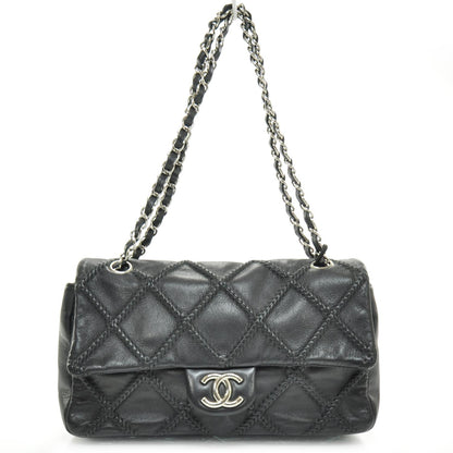 Chanel Leather Stitched Small Cells Flap Black 1 of 9
