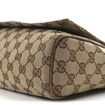 Gucci Monogram Small Flap Messenger Bag Beige Dark Brown 10 of 10