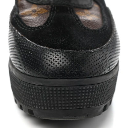Louis Vuitton Suede Calfskin Monogram LV Black Heart Laureate Platform Desert Boots 37.5 Black 9 of 9
