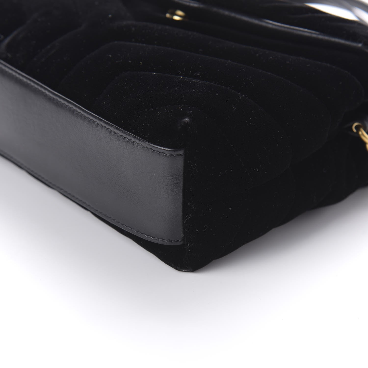 Saint Laurent Velvet Y Quilted Monogram Toy Loulou Chain Satchel French Black 7 of 10