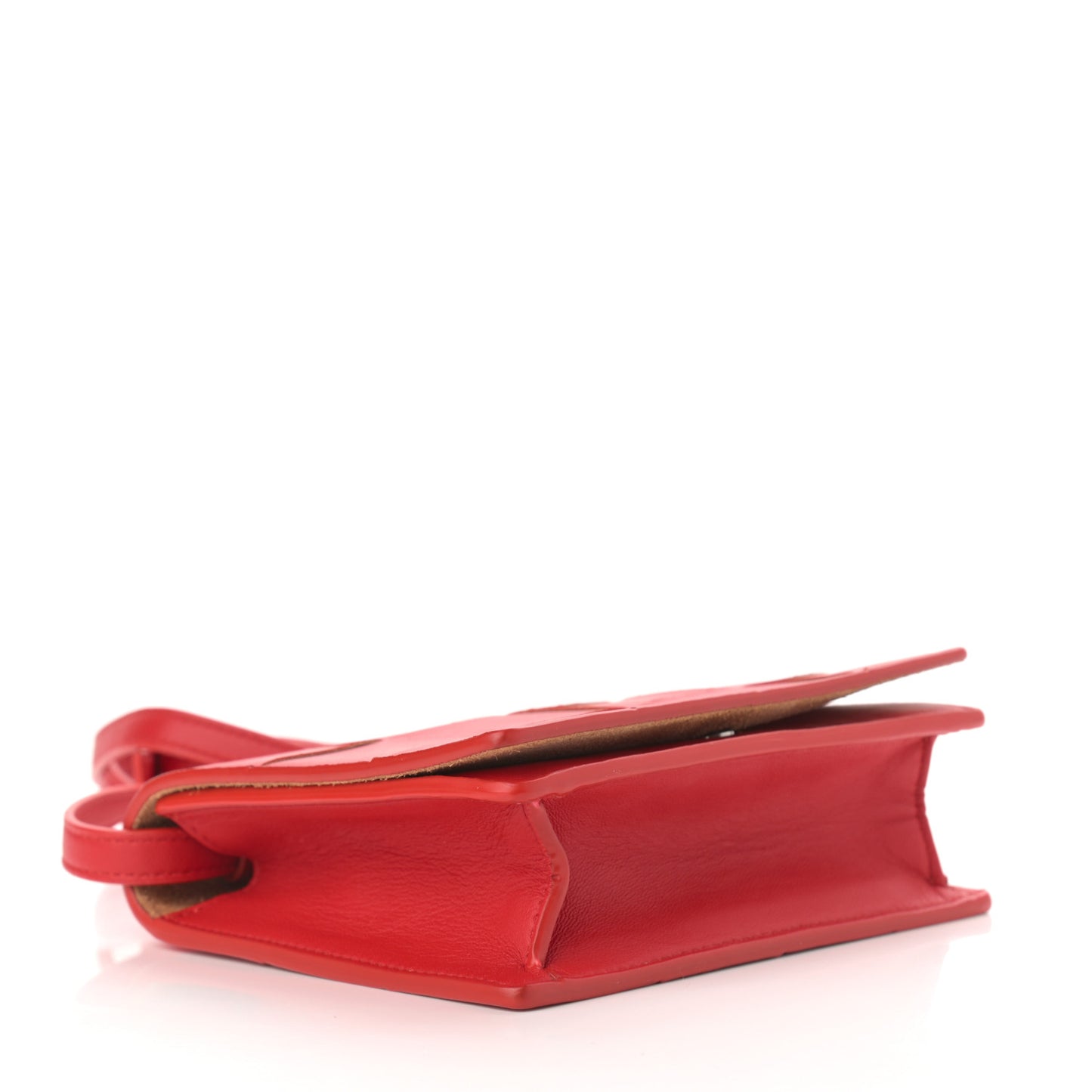 Lambskin Maxi Intrecciato Mini Cassette Crossbody Bag Bright Red