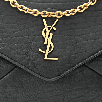 Saint Laurent Supple Lambskin Small Cassandre Chain Pouch Black 8 of 10