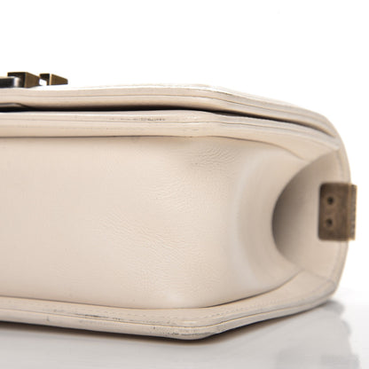 Chanel Calfskin Double Stitch Small Boy Flap White 9 of 10
