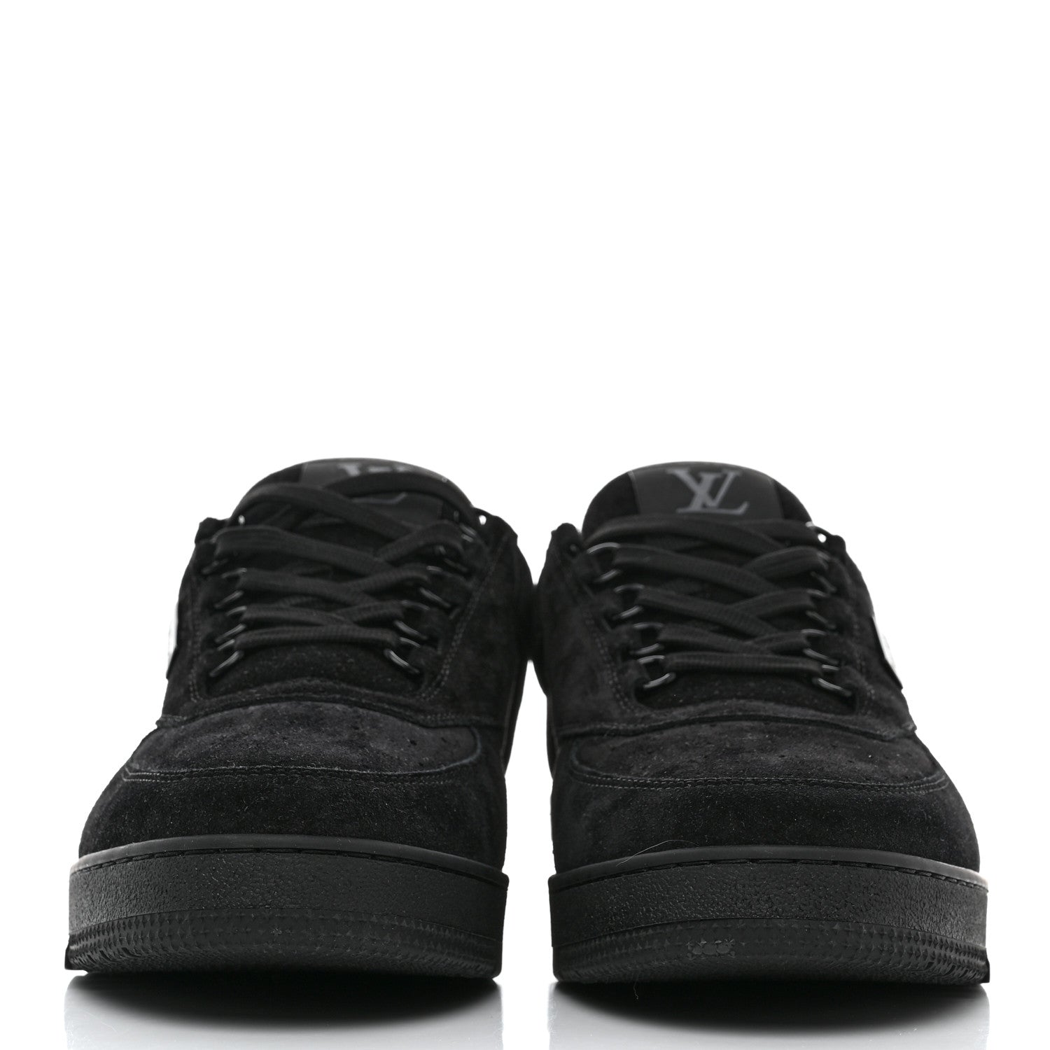 Louis Vuitton Suede Mens LV Trainer Sneakers 10 Black 2 of 8