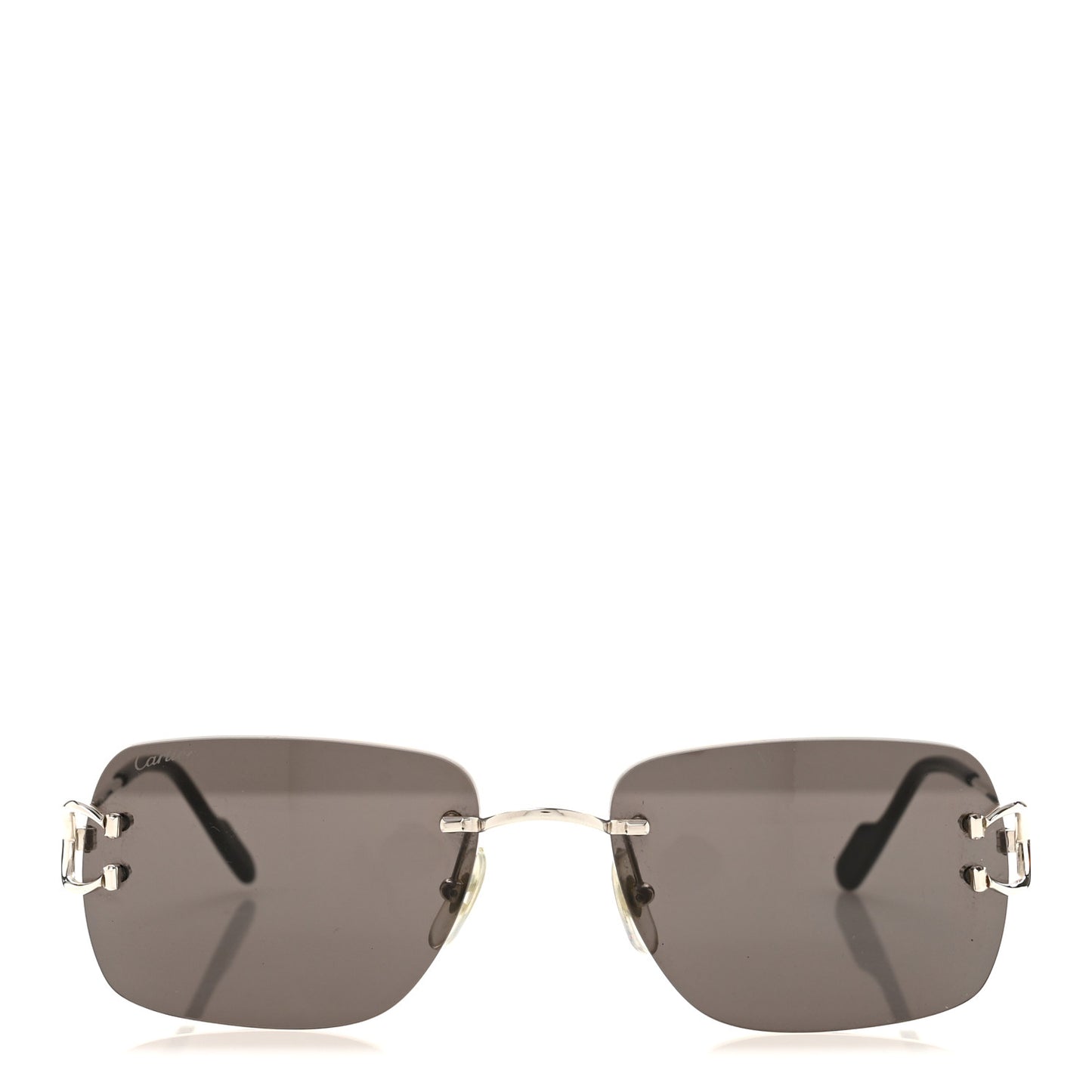 Metal Rimless C Decor Sunglasses CT0330S Silver