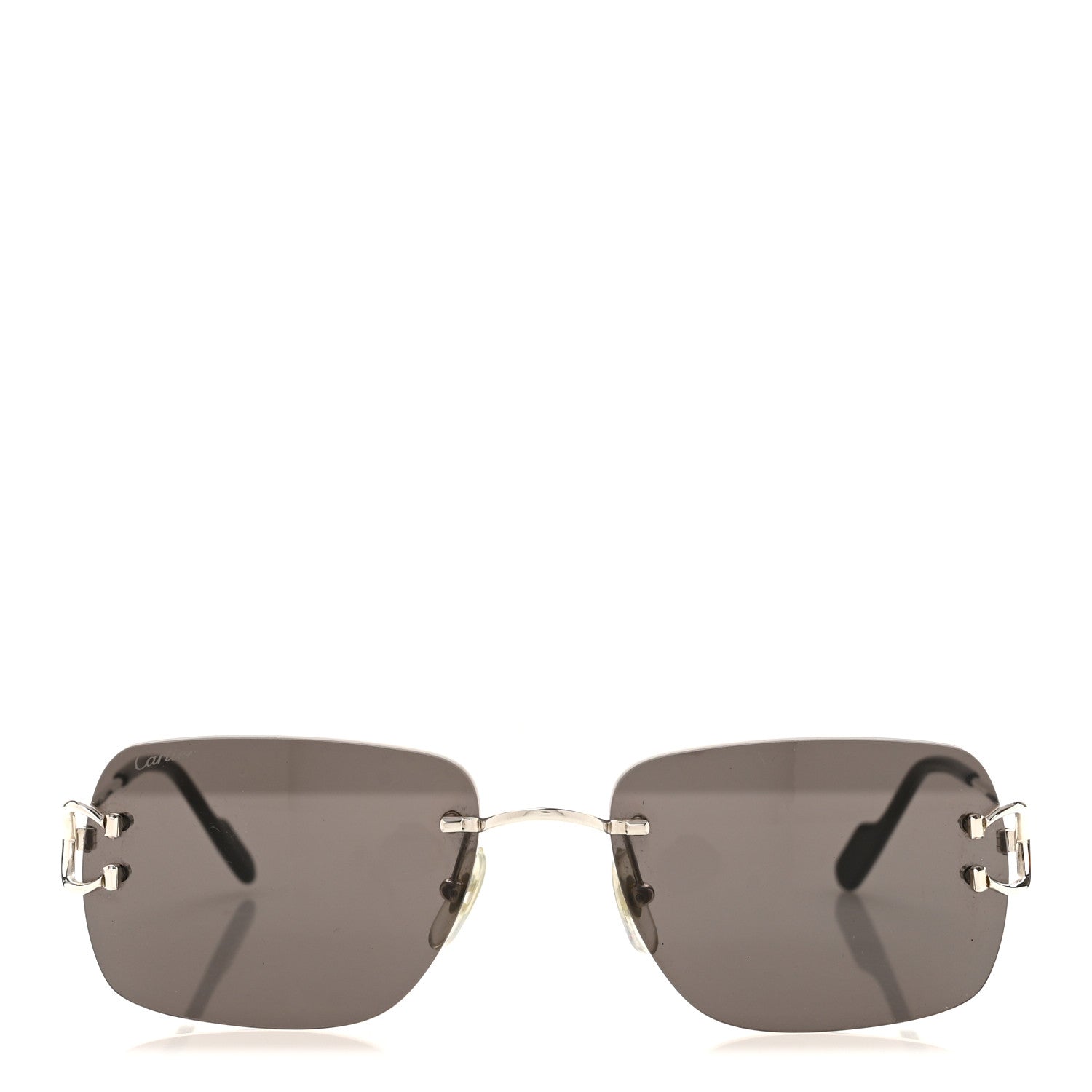 Cartier Metal Rimless C Decor Sunglasses CT0330S Silver 2 of 8