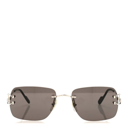 Cartier Metal Rimless C Decor Sunglasses CT0330S Silver 2 of 8