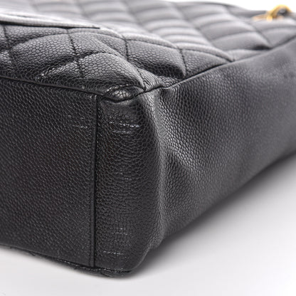 Chanel Caviar Quilted Petit Shopping Tote PST Black 9 of 16