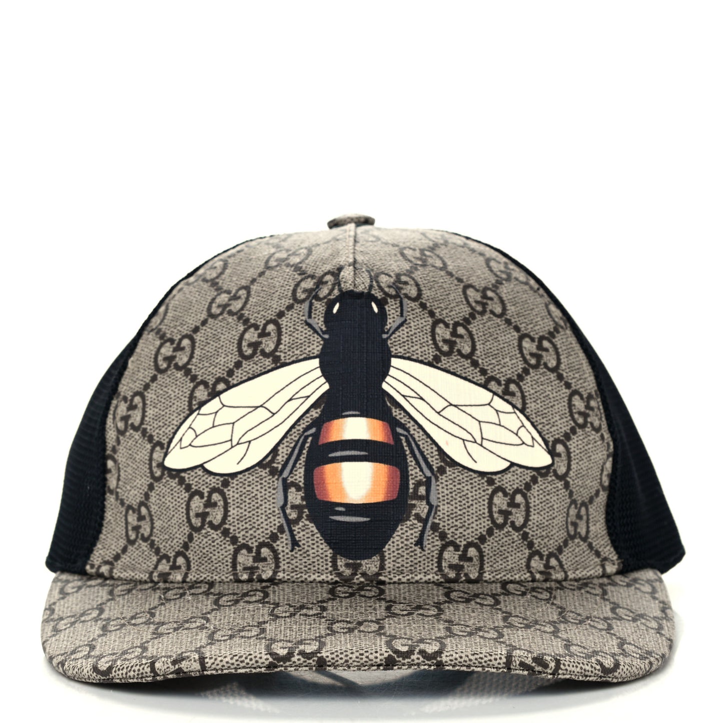 GG Supreme Monogram Bee Print Baseball Hat XS Beige