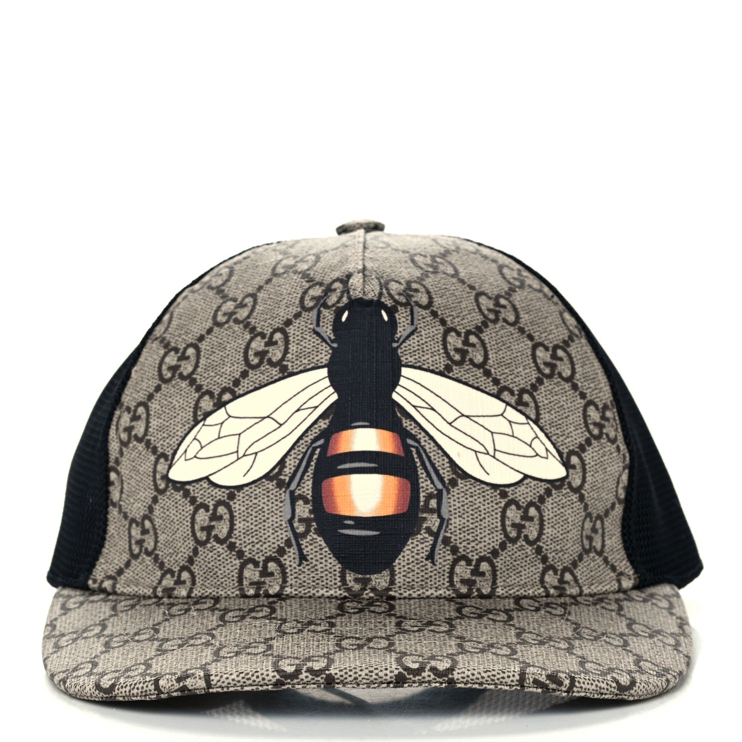 Gucci GG Supreme Monogram Bee Print Baseball Hat XS Beige 2 of 9