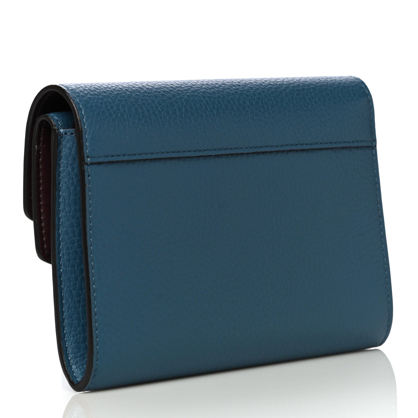 Small Classic Grain Medium Harlow Wallet Steel Blue