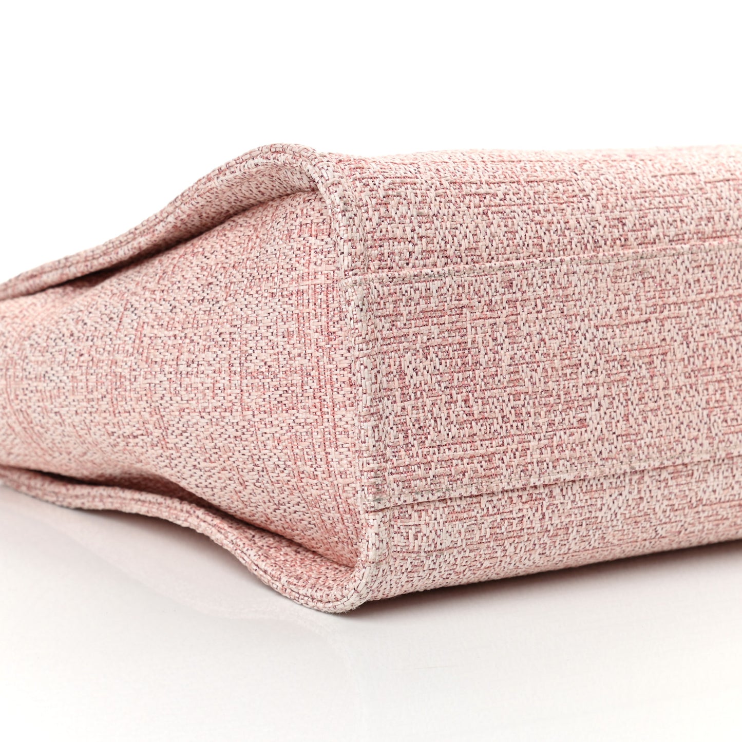 Lurex Boucle Small Deauville Tote Pink