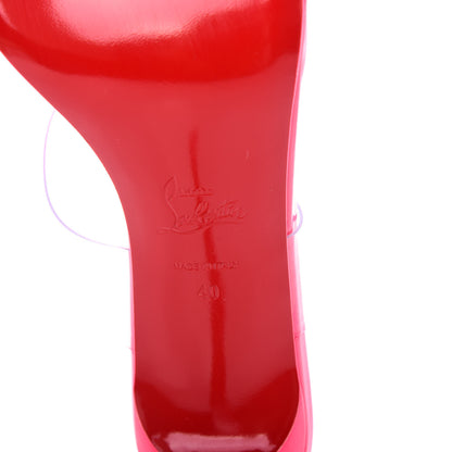 Christian Louboutin Patent PVC Just Nothing 85 Slide Sandals 40 Magnifique 9 of 10
