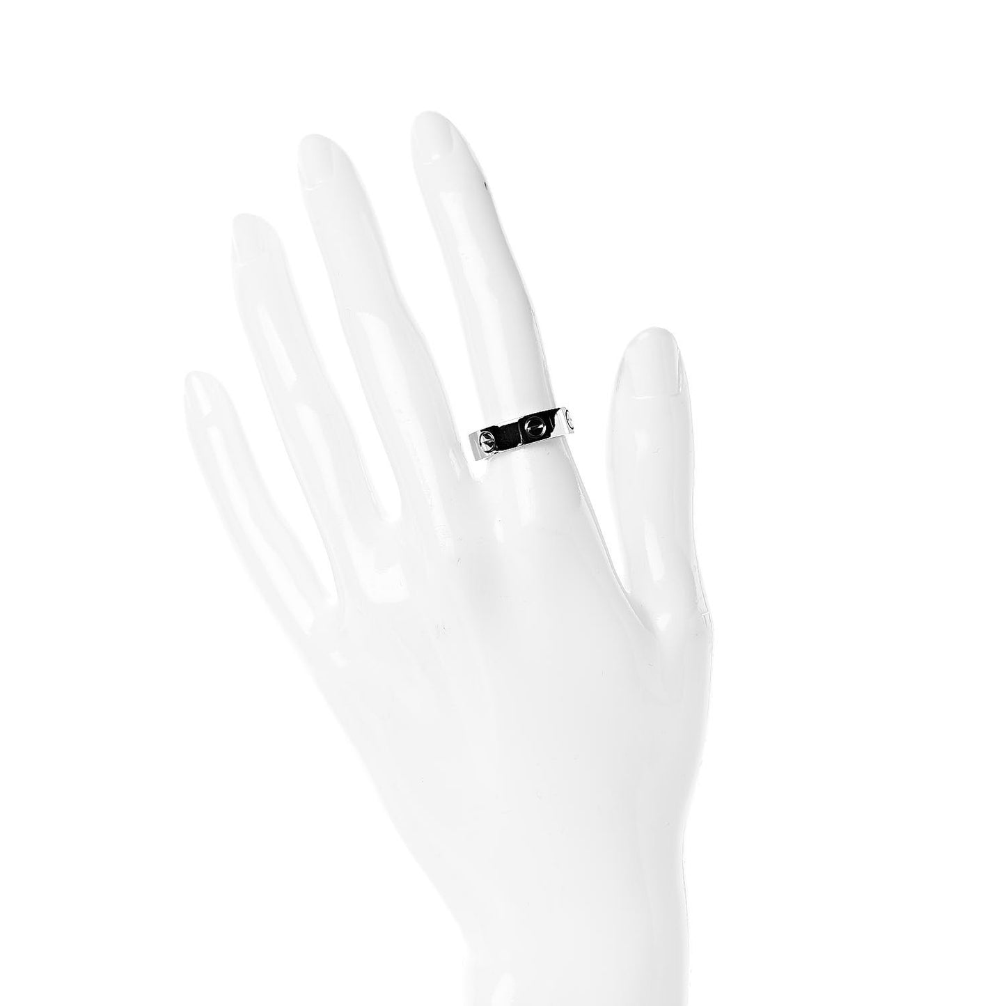 18K White Gold 5.5mm LOVE Ring 52 6