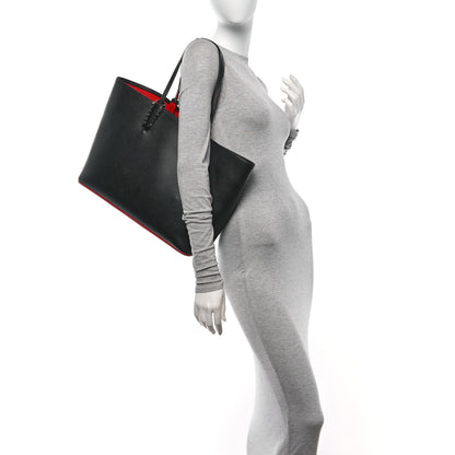 Christian Louboutin Calfskin Spikes East West Cabata Tote Black 2 of 15