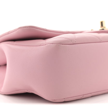 Chanel Lambskin Quilted Resin Bi-Color Chain Flap Bag Pink 9 of 11
