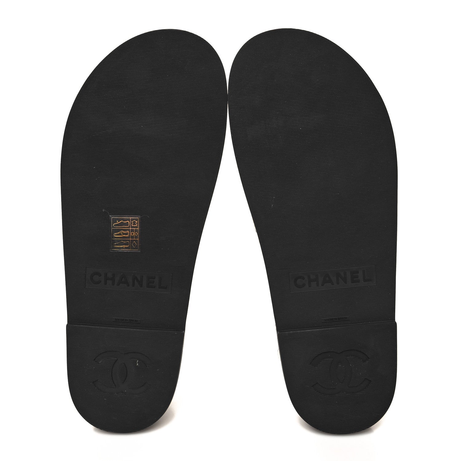 Chanel Lambskin Espadrille Sandals 40 Black 7 of 9