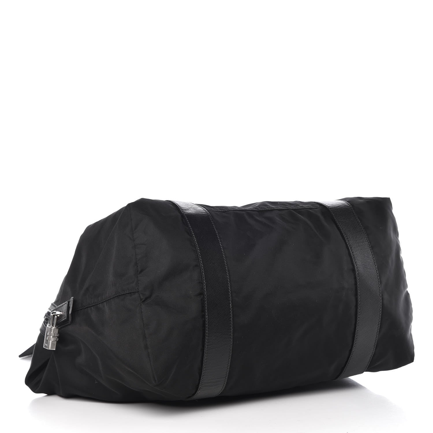 Prada Tessuto Nylon Saffiano Duffel Bag Black 4 of 8