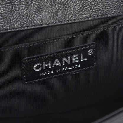 Chanel Calfskin Quilted Medium Boy Top Handle Flap Black 6 of 8
