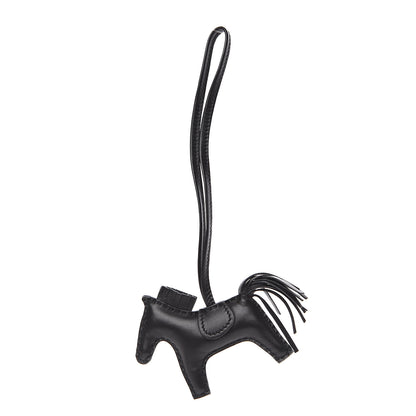 Hermes Milo Lambskin Grigri Rodeo Horse Bag Charm PM So Black 1 of 4