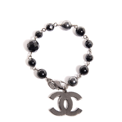 Chanel Beaded CC Bracelet Black 1 of 5