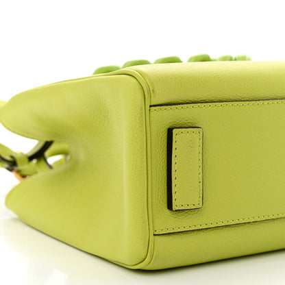 Versace Grained Calfskin Small La Medusa Chain Tote Citron 9 of 10